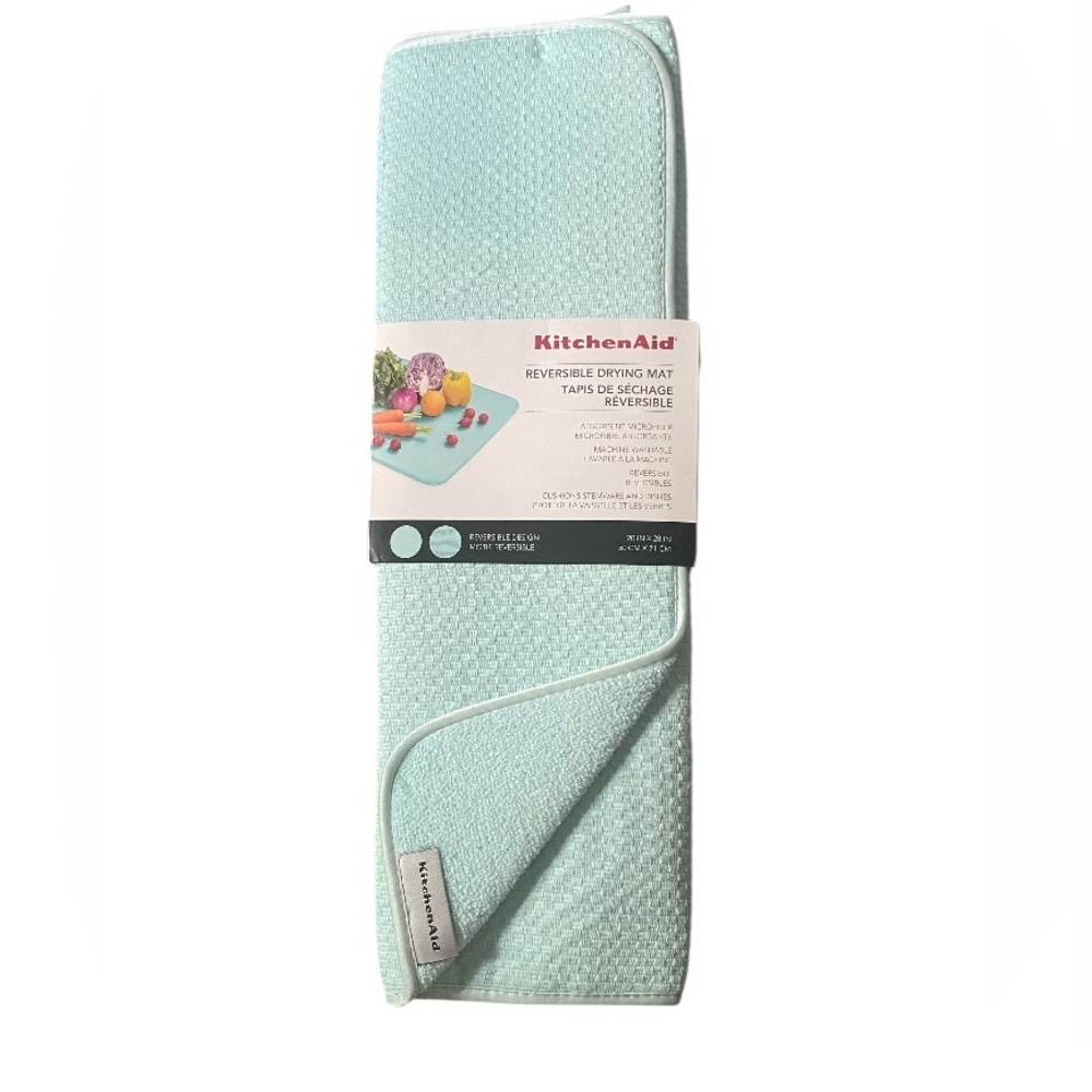 KitchenAid Reversible Drying Mat in Mint Green - Picture 2 of 3